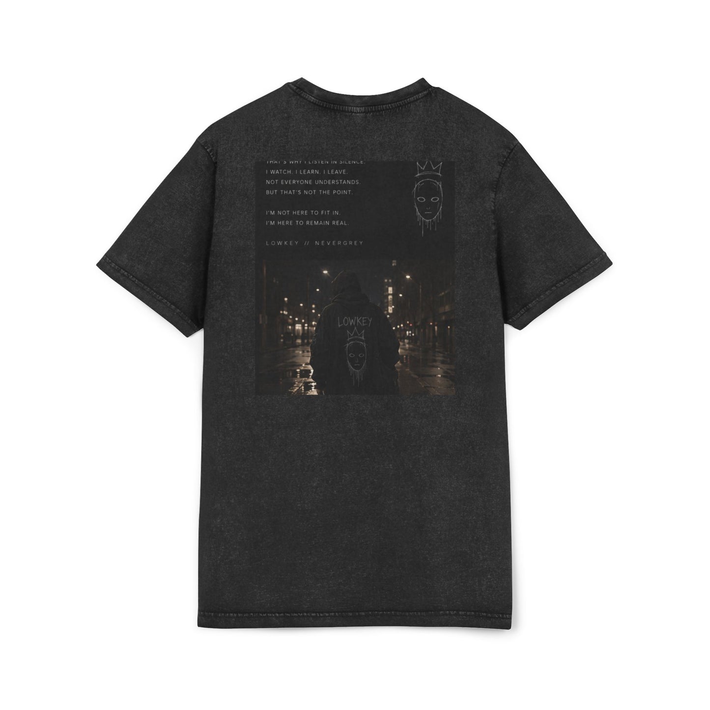 Acid Washed Round Neck Tee