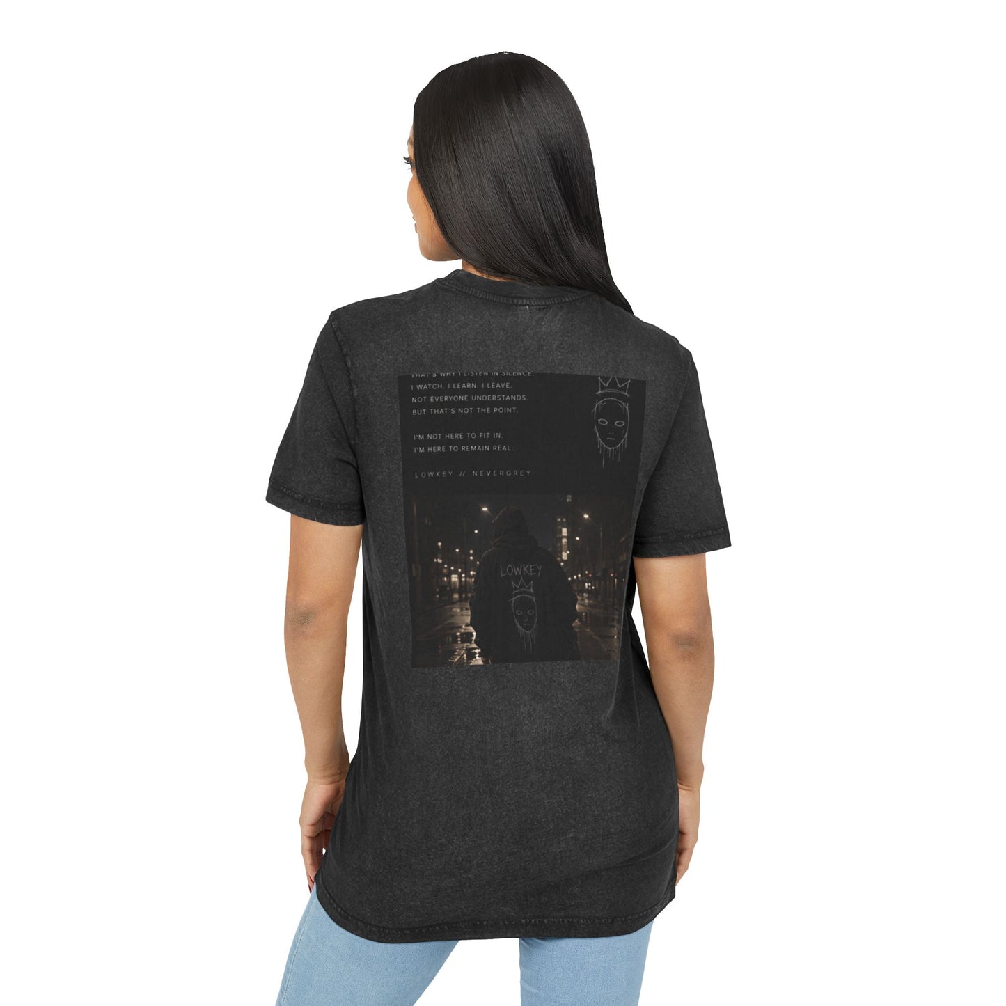Acid Washed Round Neck Tee