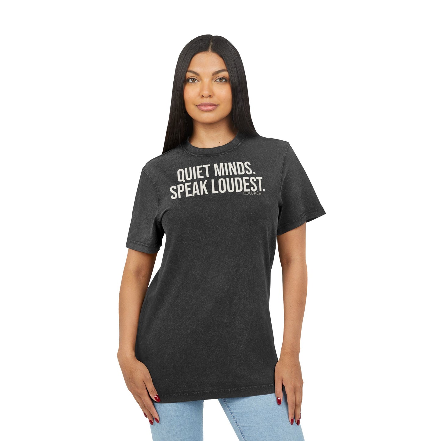 Acid Washed Round Neck Tee